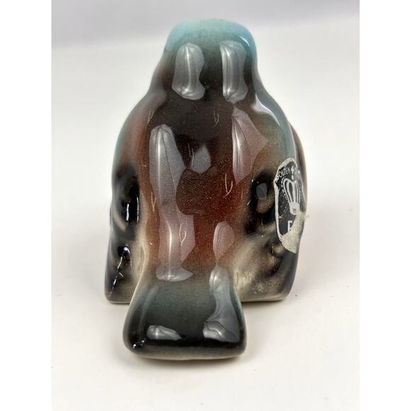 VTG Glossy Chickadee Bird Figurine Made in Austria Golden Crown - Picture 7 of 13